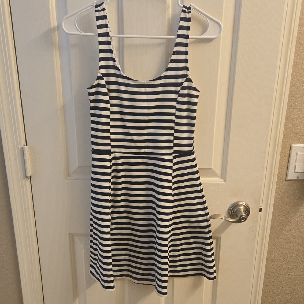 Divided Striped Black and White Dress Sz 4